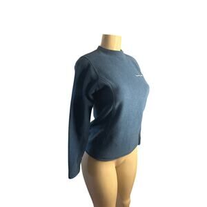 Women M Mont-bell Montbell Lite Sweatshirt ClimaPlus Crewneck Teal Sweater